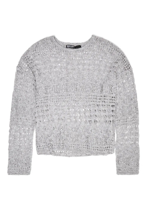 Bimba y Lola pointelle-knit top - Grey