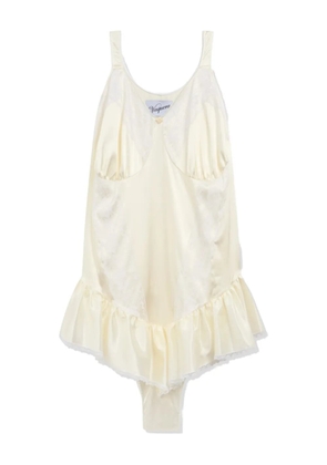 Vaquera ruffled lace dress - Neutrals