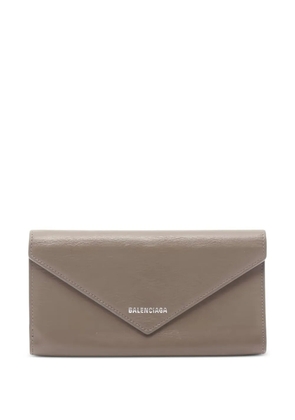 Balenciaga Pre-Owned 2000s bifold leather long wallet - Neutrals