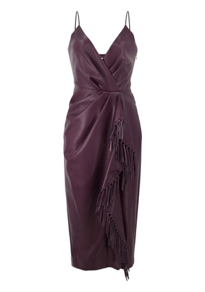 Simkhai Carlee fringe-detailing dress - Purple