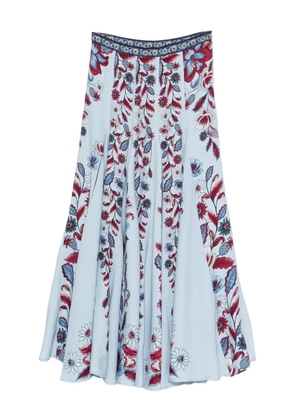 FARM Rio floral-print skirt - Blue