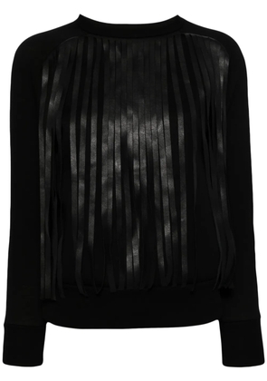 Neil Barrett fringed long-sleeve sweatshirt - Black