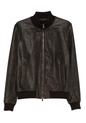 Salvatore Santoro zip-fastening bomber jacket - Brown