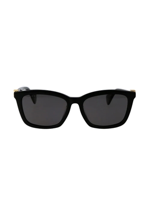 Gucci Eyewear logo-plaque square-frame sunglasses - Black