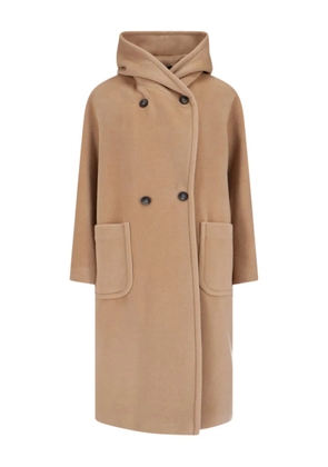 Tagliatore Daisy hooded double-breasted coat - Brown