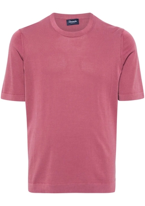 Drumohr fine-ribbed cotton T-shirt - Pink