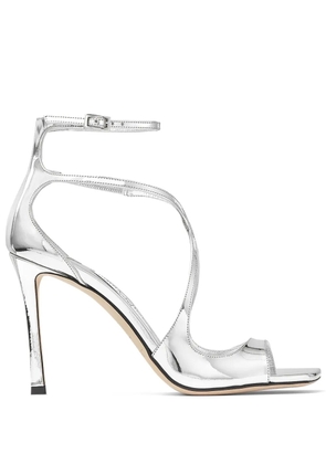 Jimmy Choo Azia 95mmm leather sandals - Silver