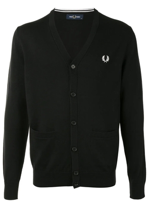 Fred Perry logo-embroidered cardigan - Blue