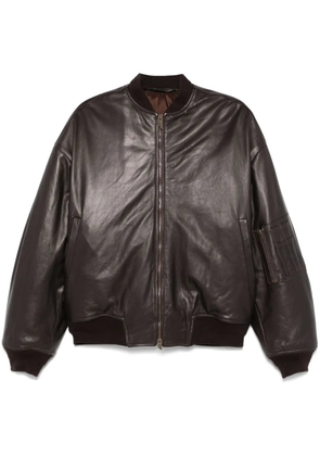 Salvatore Santoro leather bomber jacket - Brown