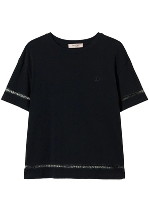 TWINSET logo-embroidered T-shirt - Black