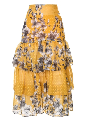 Bambah floral ruffle skirt - Yellow