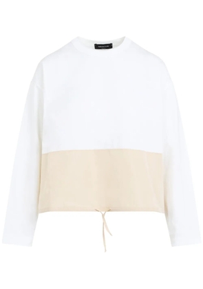 Fabiana Filippi drawstring-hem cotton jumper - White