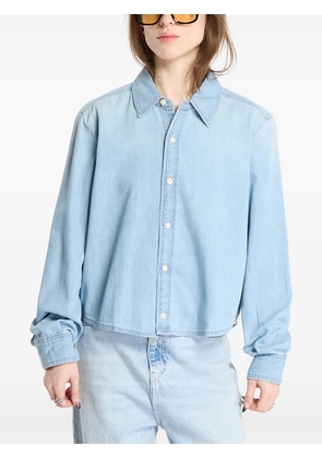 Calvin Klein long-sleeved cropped shirt - Blue