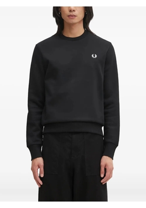 Fred Perry logo-embroidered sweatshirt - Black