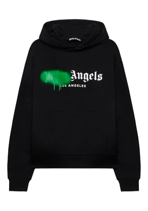 Palm Angels Spray City Los Angeles dripping logo hoodie - Black