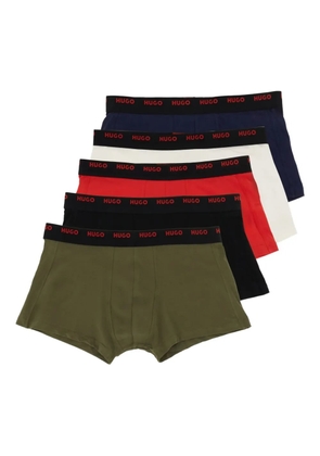 HUGO logo-waistband boxers (pack of five) - Green