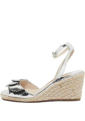 Sophia Webster ruffled espadrille sandals - Silver