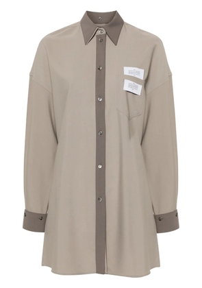 Rokh logo-patch detachable-panels shirt - Grey