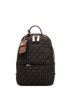 Michael Kors small monogram-logo backpack - Brown