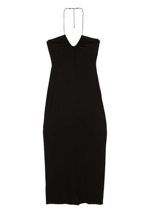 Michael Michael Kors ruched halterneck dress - Black