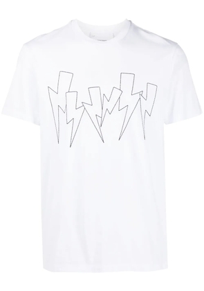 Neil Barrett Thunderbolt-print crew-neck T-shirt - White