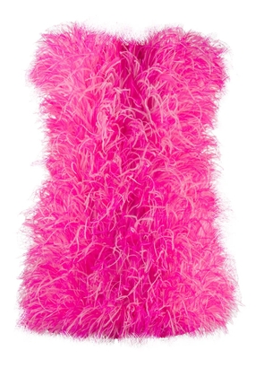 The Attico feather mini dress - Pink
