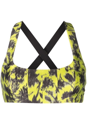 Philosophy Di Lorenzo Serafini floral-print cross-strap bralette - Yellow