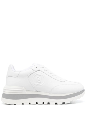 LIU JO 45mm embossed-logo lace-up sneakers - White