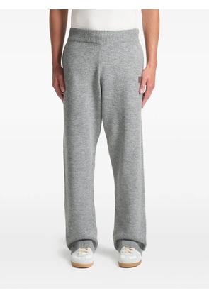 Manière De Voir signature embossed-patch knit track pants - Grey