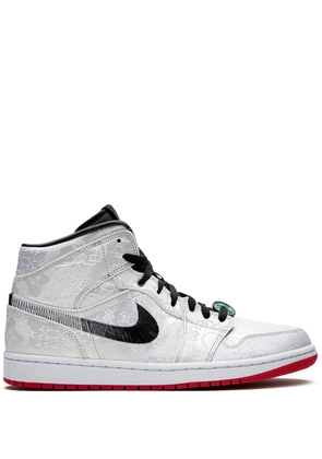 Jordan x Edison Chen Air Jordan 1 Mid 'Fearless - CLOT Silk' sneakers - White