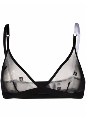 Givenchy sheer-panel bra - Black