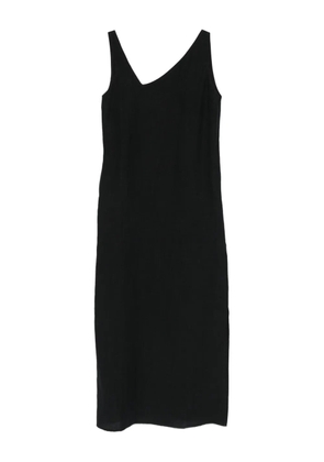 OCCLEUS asymmetric-neck midi dress - Black