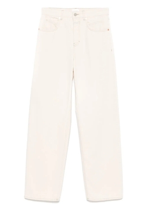 Closed logo-patch straight jeans - White