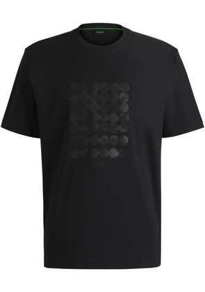 BOSS geometric-print T-shirt - Black
