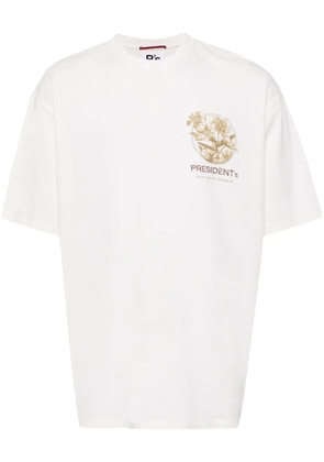 PRESIDENT'S floral-print cotton T-shirt - Neutrals