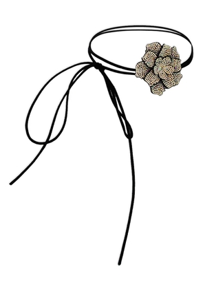 HZMER JEWELLERY floral-appliquéd choker - Black