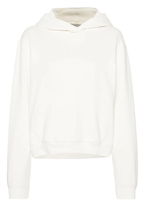 Woolrich logo-embroidered cotton hoodie - White