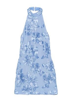ROTATE BIRGER CHRISTENSEN floral halterneck mini dress - Blue