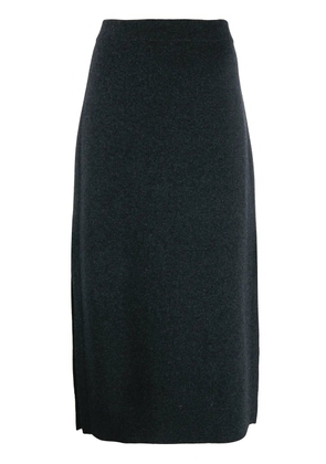Pringle of Scotland side slit knitted skirt - Grey