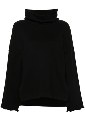 Gauchère jersey cotton sweatshirt - Black