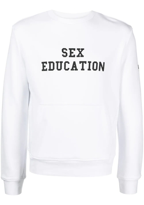Neil Barrett text-print crew-neck sweatshirt - White