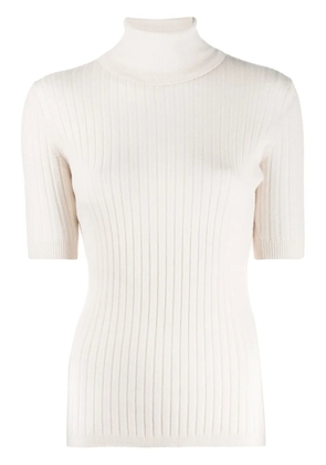 Cashmere In Love roll-neck pullover top - Neutrals