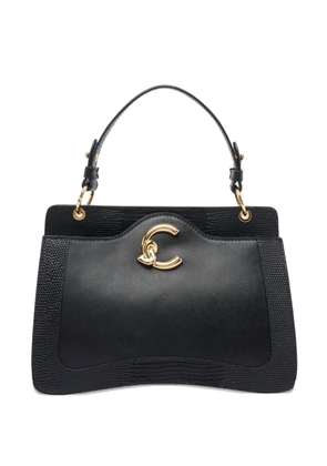 Coccinelle logo-plaque top-handle shoulder bag - Black