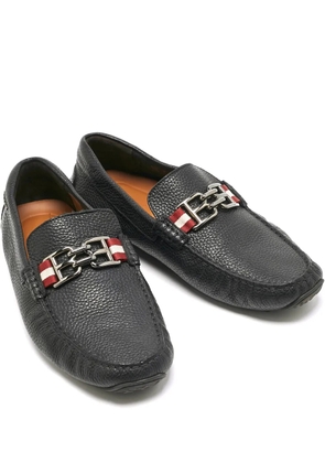 Bally BB-horsebit pebbled loafers - Black