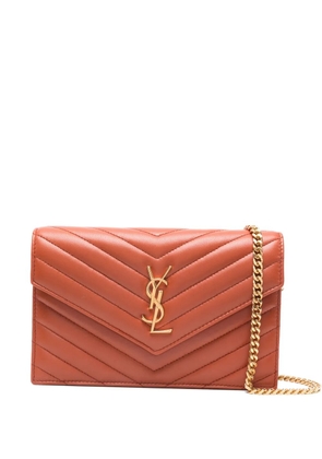 Saint Laurent chevron cross body bag - Orange