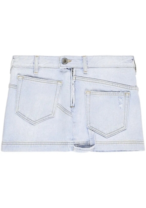 The Attico Abra denim mini skirt - Blue