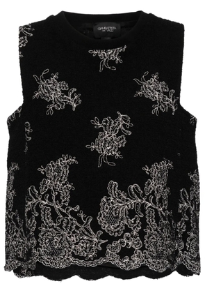 Giambattista Valli floral-embroidered tank top - Black
