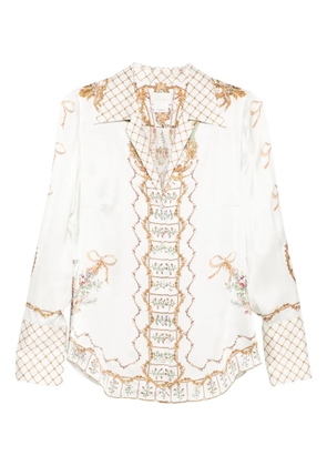 Camilla Dressing Room Drama pyjama shirt - White