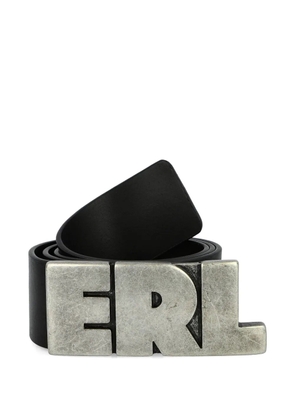 ERL logo leather belt - Black