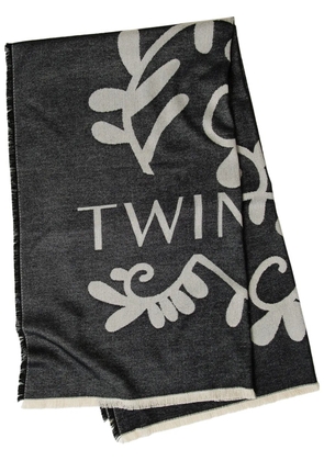 TWINSET logo-print scarf - Black